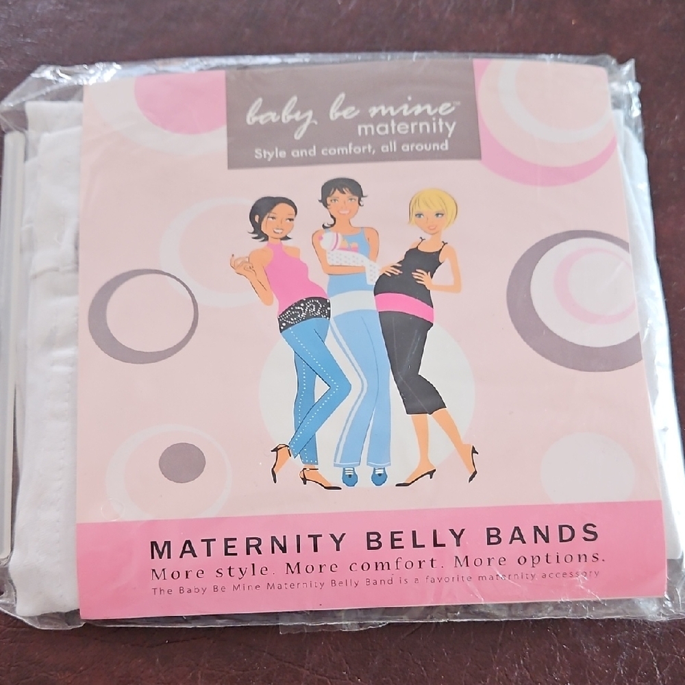 Baby Be Mine Maternity SZ 1 White Belly Band New
